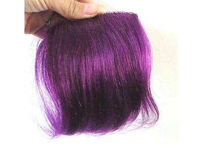 China Custom Tangle Free Straight Layered Purple Colored 100% Remy Hair Fringe Wig en venta