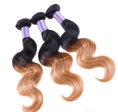 China El pelo rubio de miel termina la extensión del cabello humano de Ombre con color de tono 3 en venta