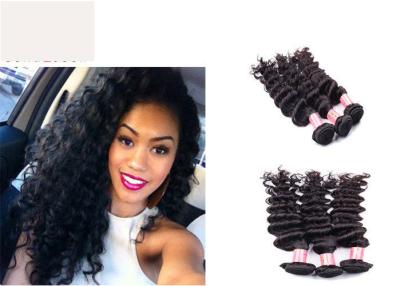 China Virgin Double Drawn Hair Extensions Virgin Peruvian Deep Wave Hair Bundles for sale