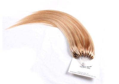 China Favorable - doble micro marrón claro consolidado Wefted del cabello humano de las extensiones del pelo del anillo en venta