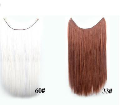 China Tangle Free Natural Synthetic Colored Hair Extensions Clip In with 16