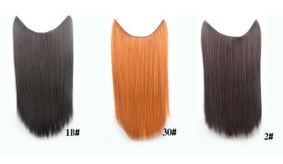 China Synthetic Fibre Hair Extensions Straight Double Drawn Human Hair Wefts for sale