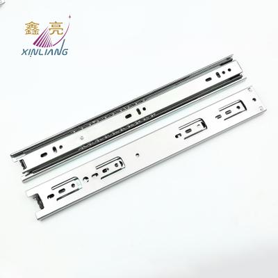 China 45mm Full Extension 3 Fold Modern Furniture Hardware Ball Bearing Drawer Slides For Sideboard for sale