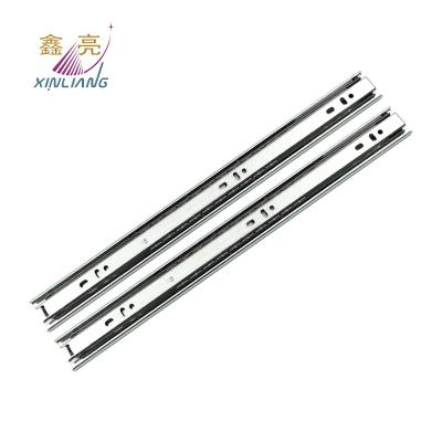 China Modern 3 Fold Kitchen Drawer Slide Ball Bearing Drawer Slide 35mm for sale