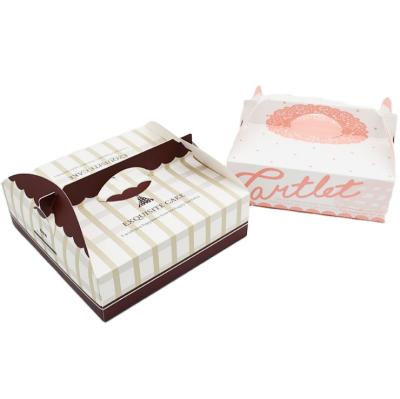 China Recycled Materials Logo Pink Luxury Custom 8 Inch Cheap Portable Corrugated Cake Wrapping Paper Box Pizza for sale