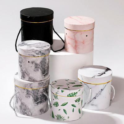 China Recyclable Round Custom Floral Storage Gift Wrapping Paper Box For Flower for sale