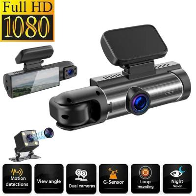 China Recording Function High definition 1080P dual lens driving recorder with 3.16-inch IPS screen in front and inside the car for sale