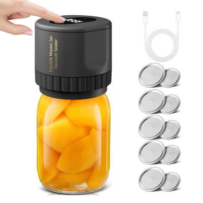 China Car Portable Kitchen Appliances Electric Mason Jar Vacuum Sealer Food Storage Tools black for sale