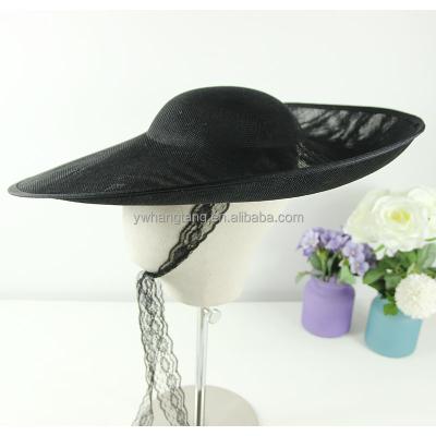 China European and American shiny brim dome style 47CM top hat for showcase photography design decorative women's hat for sale