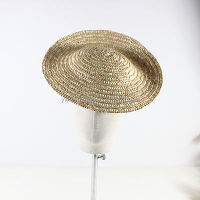 China Brim Hair Circle Simulation Flower Round Striped Flip Flop Hat for Women and Children for sale