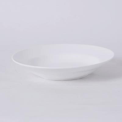 China Viable White Restaurant Tableware Soup Salad Dishes Deep Ceramic Bisque Pasta Dish for sale