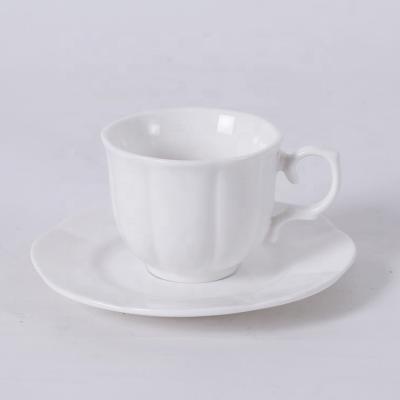 China Viable Chinese Bulk Drinkware Supplier English White Porcelain Tea Cup for sale