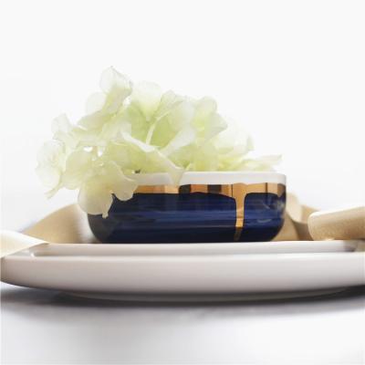 China Artistic Sustainable Tableware Gold Porcelain Salad Soup Bowl For Home, Hotel for sale