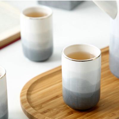 China Disposable New Arrivals Japanese Tableware Porcelain Coffee Cup With Gold Rim for sale