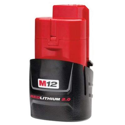 China Rechargeable power tools replacement for milwaukee m12 12v 2.0ah lithium ion battery 48-11-2411 48-11-2440 48-11-2402 cordless tools for sale