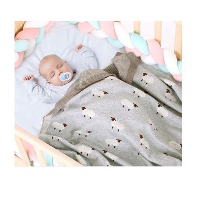 China Anti-Static Cotton Child Cartoon Pattern Color Blanket Knitted Blankets for sale