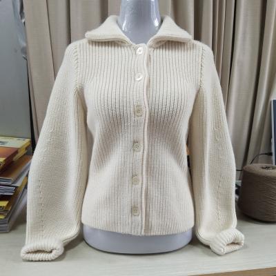 China Anti-Wrinkle Casual Style Woolen Cardigan Women Woolen Coat Long Sleeve Soft Winter Coat for sale