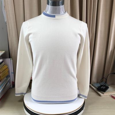 China Latest Anti-wrinkle OEM design jacquard knit solid color custom winter cotton pullover logo logo cashmere men long sleeve sweater for sale