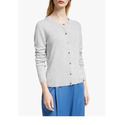 China Anti-Wrinkle Button Pure Cashmere Crew Cardigans Front Neck Cardigans for sale