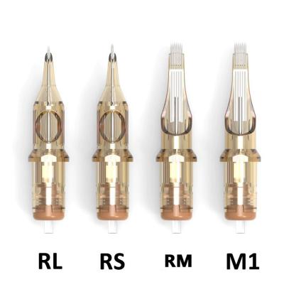 China Wholesale Custom RM M1 0.25mm 0.3mm Permanent Disposable Tattoo Cartridges Needles 0.35mm OEM 20pcs RL RS for sale