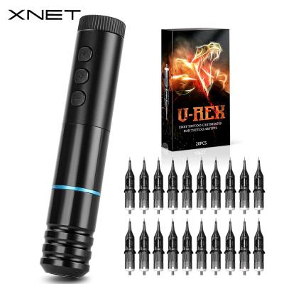 China Wireless Tattoo Pen Body Eyebrow Tattoo XNET 1200 mAh LED Digital Display Machine With 20pcs Cartridge Needles for sale