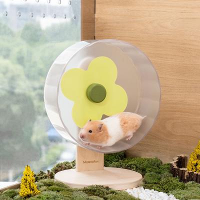 China MewooFun Rotating Stocked Hamster Wheel Holder ABS Plastic Material Thru Fit Hamster Wheel For Syrian for sale