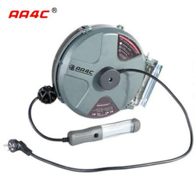 China La PU retractable automática Mesh Air Hose Reel Electric del carrete de la manguera flexible de AA4C combinó carretes de la manguera con la lámpara en venta