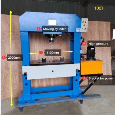 Cina 50t 100t 150t 200t 250t 300t Pressa idraulica elettrica a cavalletto per impieghi gravosi per negozi H Frame Press H in vendita