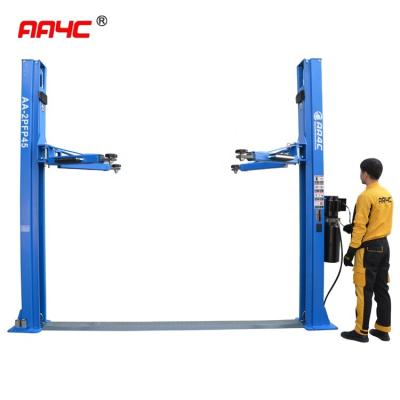 China Dubbele Kolomlift van 240 volt Twee Postautohijstoestel voor Garage 4500kg 9920lbs 8 buigt Floorplate Te koop