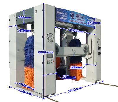 China 100L 5 escova a movimentação totalmente automático da máquina de lavar do carro do derrubamento completamente à venda