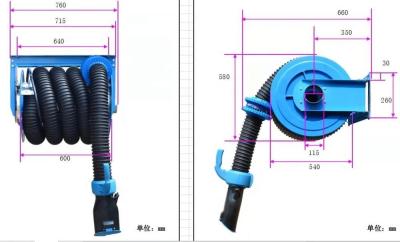 China Aluminiumfahrzeug-Abgas-Absauganlage-Auto-Auspuff-Extraktions-Schlauch 135mm zu verkaufen