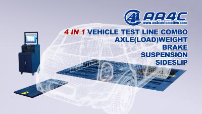 Κίνα AA4C 4 in1 οχημάτων δοκιμής γραμμών αυτοκίνητος επιθεώρησης γραμμών ελεγκτής αναστολής φορτίων αξόνων ολίσθησης φρένων δευτερεύων προς πώληση