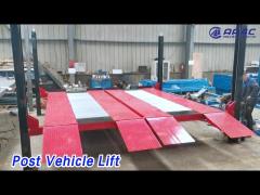 Four Post Vehicle Lift Hydraulic Double Cylinder 4T Capacity For Parking