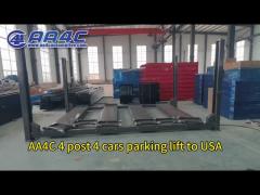 AA4C 4 post 4 cars parking lift auto storage lift car lift automotive lift auto parking lift