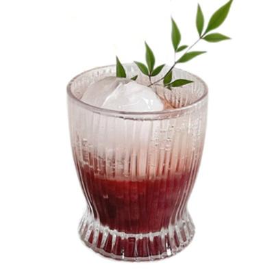 China Durable Vertical Lined Glass Drink Mug for sale