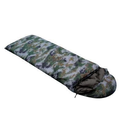 China Hybrid Type Polyester Cotton Fluffy Digital Camouflage Keep Warm Rectangle Outdoor Sleeping Bag for sale