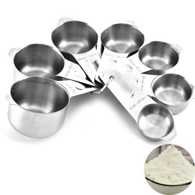 China DIY Tool Cake Measuring Cup Viable Baking Cup with Scale Stainless Steel Measuring Cup and Spoon Set for sale