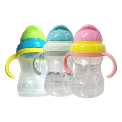 China BPA Free 250ML 6Months Baby Sipply Training Cup BPA Straw Trainer Cup Weighted Free for sale