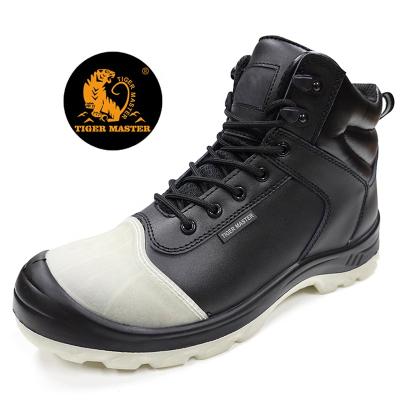 China 2021 New Steel Toe Puncture Proof Men Work Safety Luminescent Black Leather Steel Toe Shoes For Work for sale