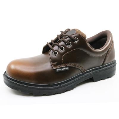 China Water Resistant Steel Non-slip CE Steel Toe Toe Cap Puncture Resistant Dark Brown Leather Men Executive Safety Shoes for sale