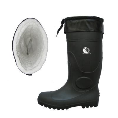 China CE Steel Toe Waterproof Steel Toe Puncture Resistant Keep Warm Cotton Lining Winter PVC Safety Rain Boots for sale