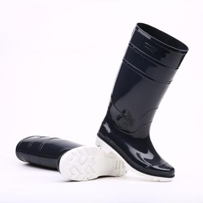 China Anti Slip Oil Resistant Lightweight Waterproof Acid Alkali Non Safety PVC Plastic Shiny Rain Boots for sale