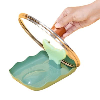 China Amazon Viable Hot Selling Factory Price Kitchen Fork Spoon Utensil Pot Lid Display Holder Nordic Stand Lid Holder for sale