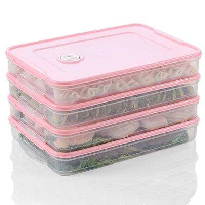 China Multilayer Freshness Preservation Kitchen Organizer Refrigerator Leak Proof Keep Food Dumpling Storage Box for sale