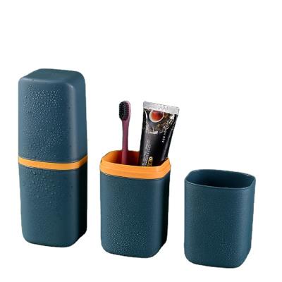 China Viable Portable Travel Toothbrush Cup Set Multifunctional Travel Toothpaste Storage Toothbrush Storage Single Washing Cup Set for sale