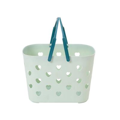 China Wholesale Assets Stored Hanging Plastic Bath Storage Basket Organizer With Handle for sale