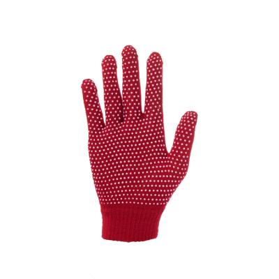 China Seamless Acrylic Knitting Gloves With PVC Palm Dotting Custom Logo Polyester Knitted Liner Wrinkling Latex Coated Working Hands Gloves for sale