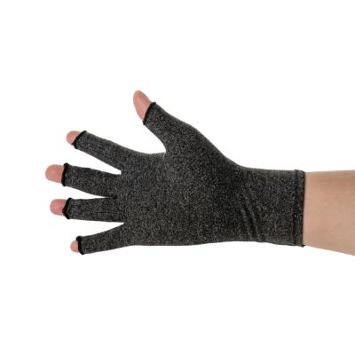 China Wholesale Compression/Arthritis Soft Pain Relief Cotton Workout Hand Heated Gym Gray Anti Arthritis Compression Gloves Fingerless Sports for sale