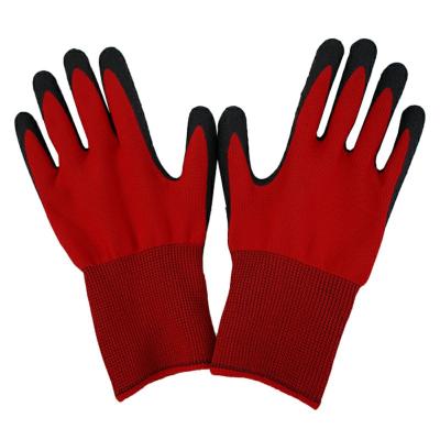 China Automotive Mechanics Assembling Construction Transport Packing Latex Coated Crinkle Gloves Anti Slip Large Grip Working Hand Gardening Gloves Performance Rubber Construction Hands Protection for sale