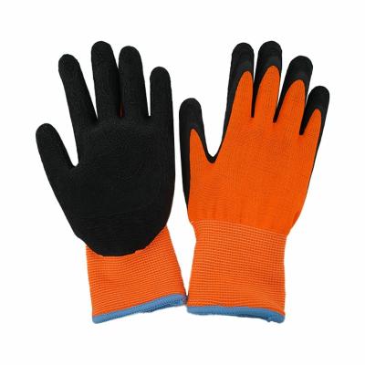 China Construction Shell Sponge Rubber Gloves Winter Thermal Coated Working Gloves Keep Warm Anti Slip Great Grip Performance Hand Protection for sale